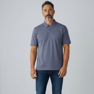 Travis Mathew Blue Pima Cotton Blend Polo Shirt - Size Large